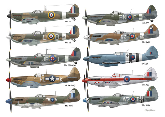 Spitfire A3 Print ( MINIMUM ORDER QUANTITY x 4 UNITS )