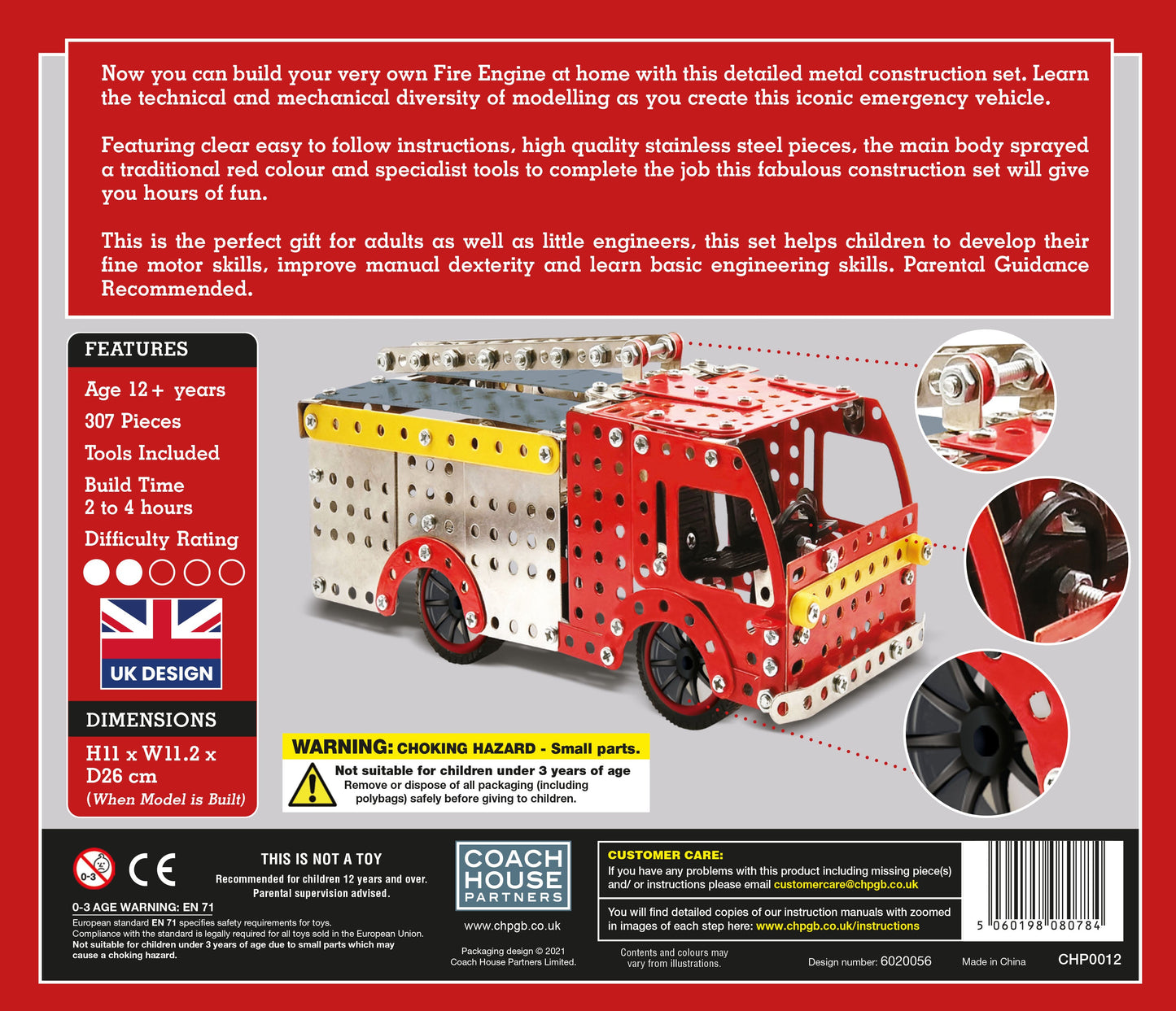 Fire Engine Metal Construction Set