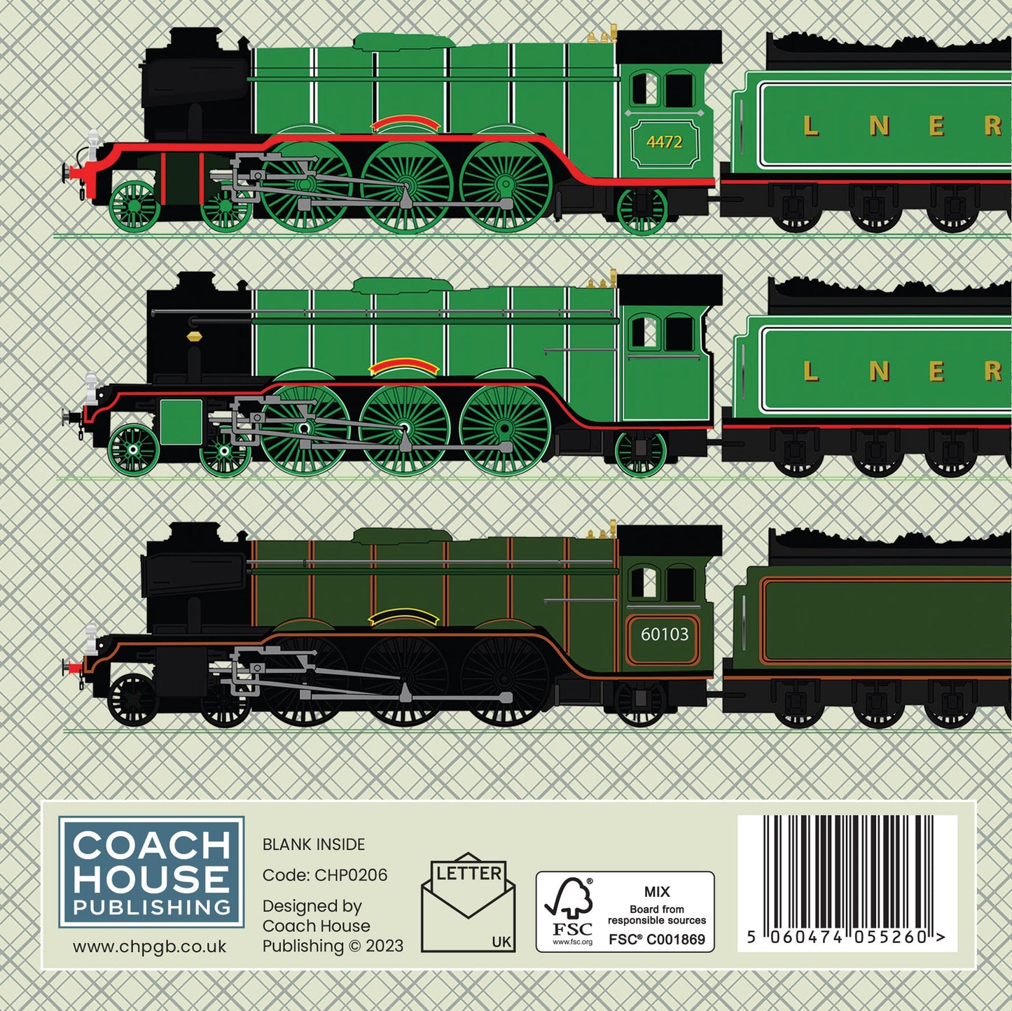 Flying Scotsman Greetings Card (150x150 blank)