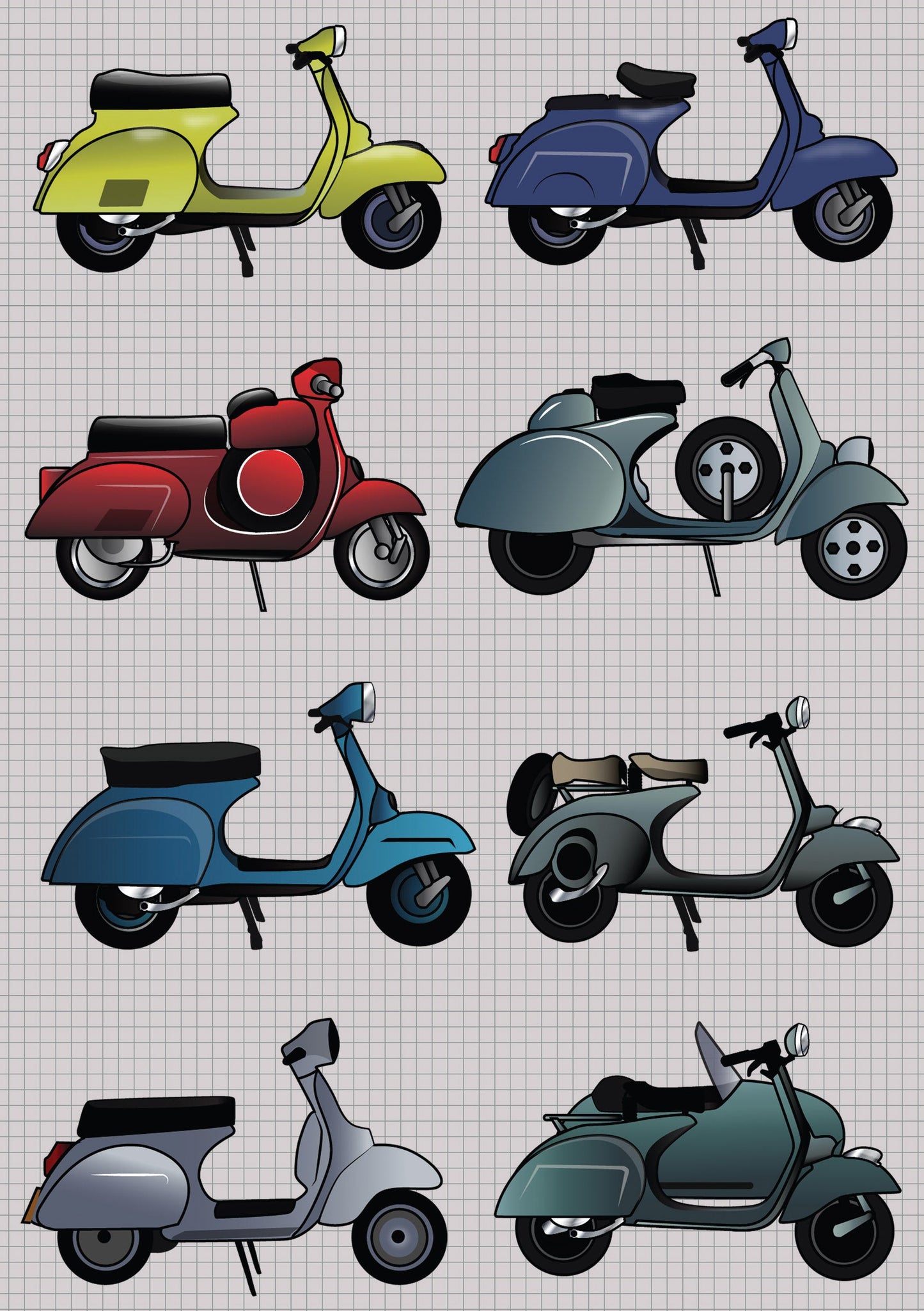 Scooters A5 Softback Notebook