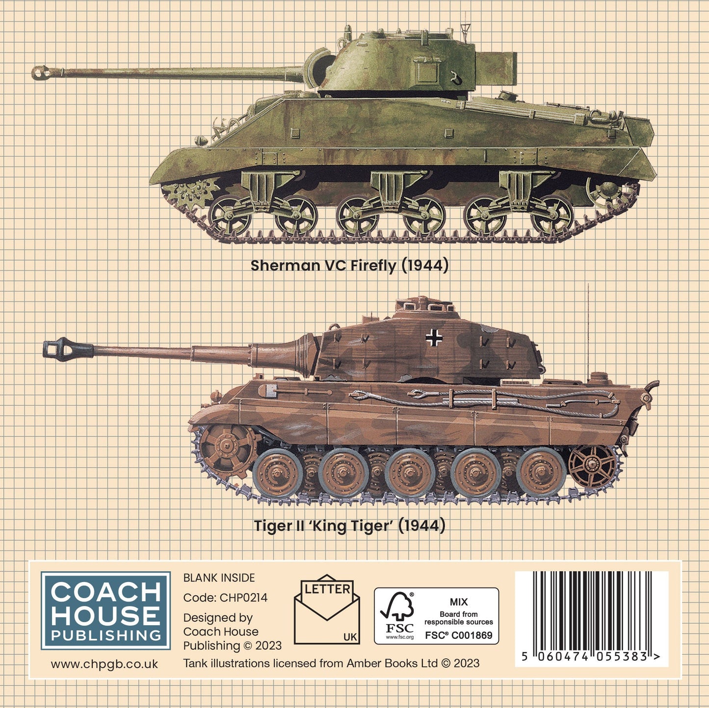 Tank Greetings Card (150x150 Blank)